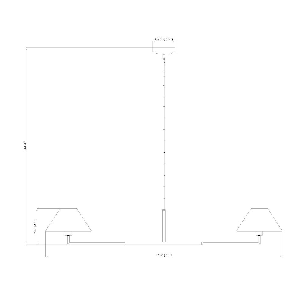 Z-Lite 2 Light Chandelier. Picture 8