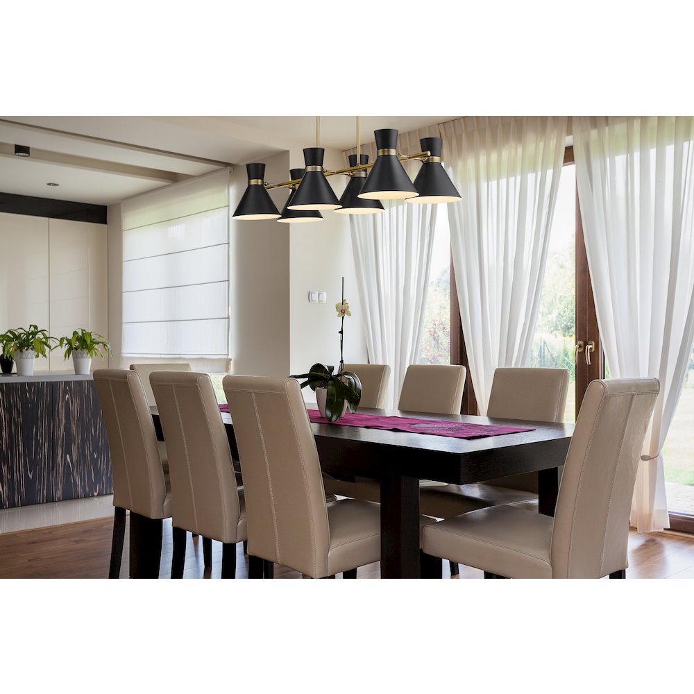 Z-Lite 6 Light Linear Chandelier. Picture 7