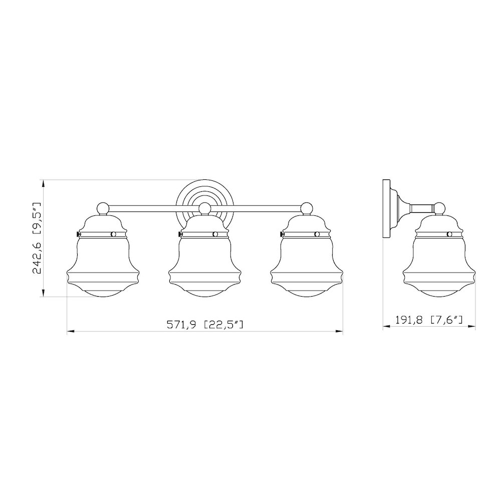 Z-Lite 3 Light Vanity. Picture 8