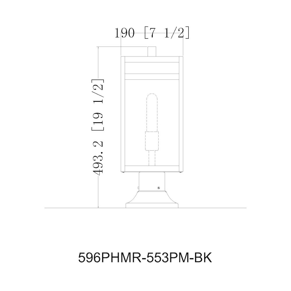 Z-Lite 1 Light Outdoor Pier Mounted Fixture. Picture 6