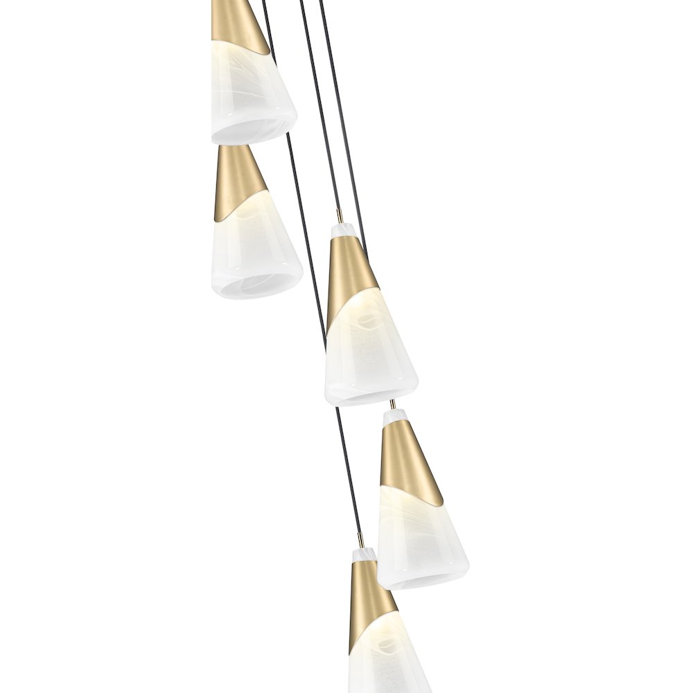 Z-Lite Aimie 5 Light Chandelier, Modern Gold. Picture 4