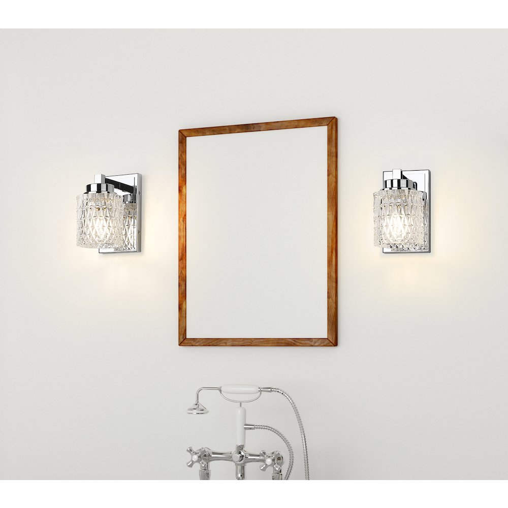 Z-Lite 1 Light Wall Sconce, Chrome. Picture 6