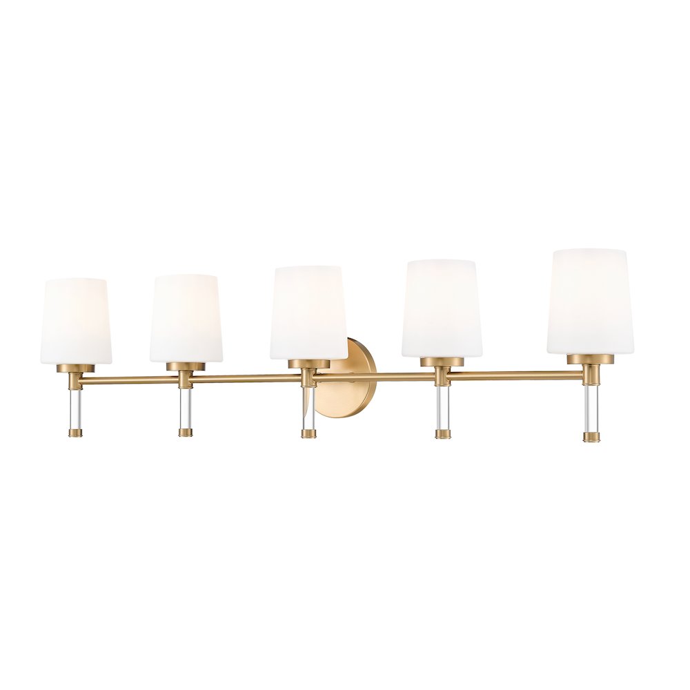 Z-Lite 5 Light Vanity, Modern Gold. Picture 1