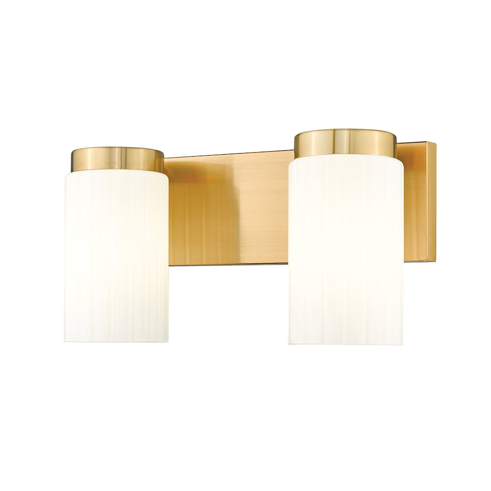 Z-Lite Burk 2 Light Vanity, Luxe Gold. Picture 1