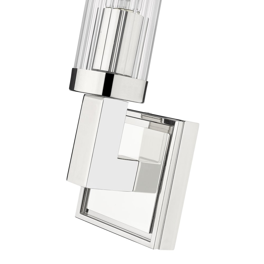 Z-Lite Beau 1 Light Wall Sconce in Polished Nickel Frame Finish. Picture 4
