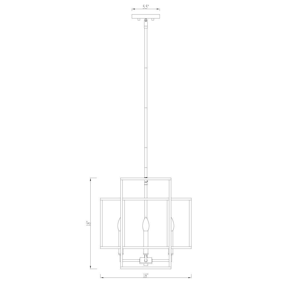Z-Lite Titania 4 Light Chandelier, Matte Black. Picture 8