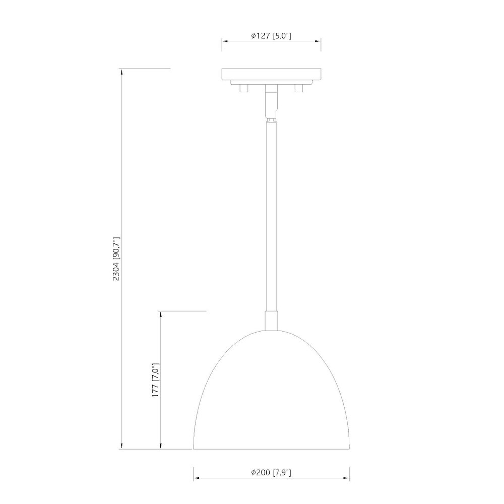 Z-Lite 1 Light Pendant, Matte White. Picture 8