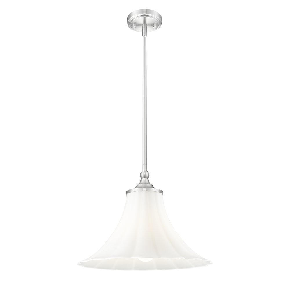 Z-Lite 1 Light Pendant, Brushed Nickel. Picture 3