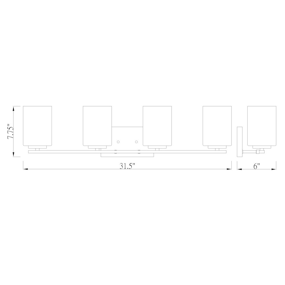 Z-Lite 4 Light Vanity. Picture 8
