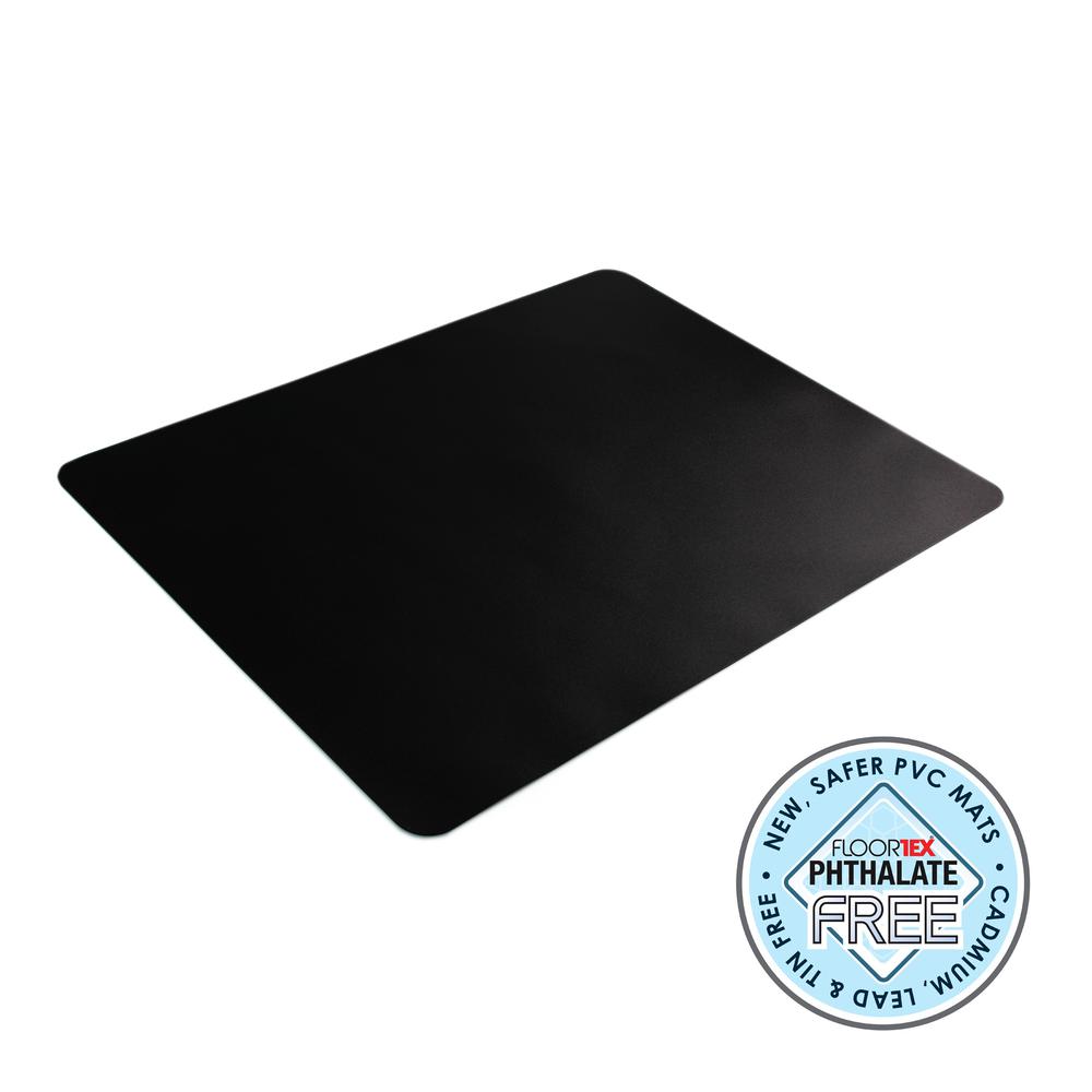 Desktex® Black Vinyl Rectangular Desk Pad - 20" x 36". Picture 2