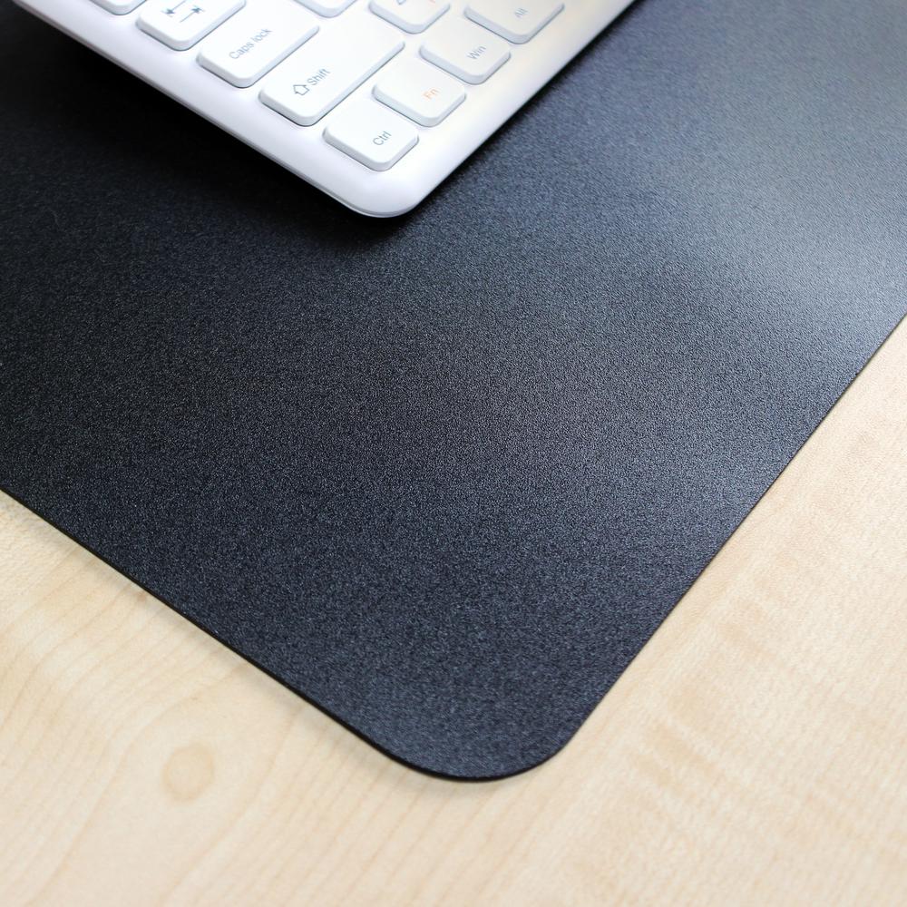 Desktex® Black Vinyl Rectangular Desk Pad - 20" x 36". Picture 7