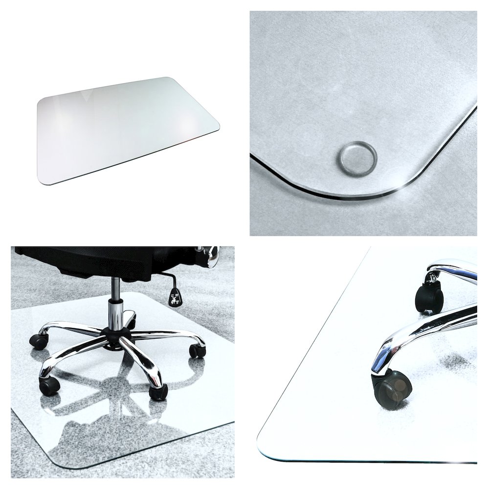 Glaciermat Heavy Duty Glass Chair Mat for Hard Floors & Carpets - 36" x 48". Picture 9
