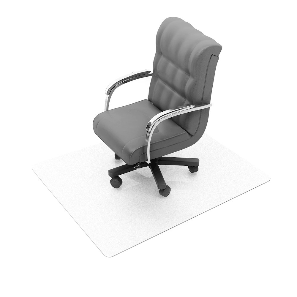 Cleartex Enhanced Polymer Rectangular Chair Mat for Hard Floors - 48" x 60". Picture 6