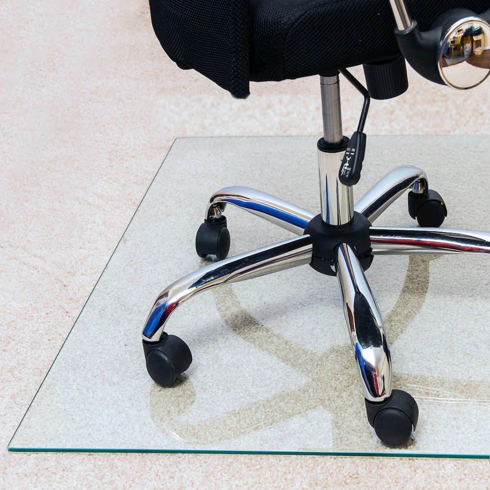 Glaciermat Heavy Duty Glass Chair Mat for Hard Floors & Carpets - 36" x 42". Picture 2