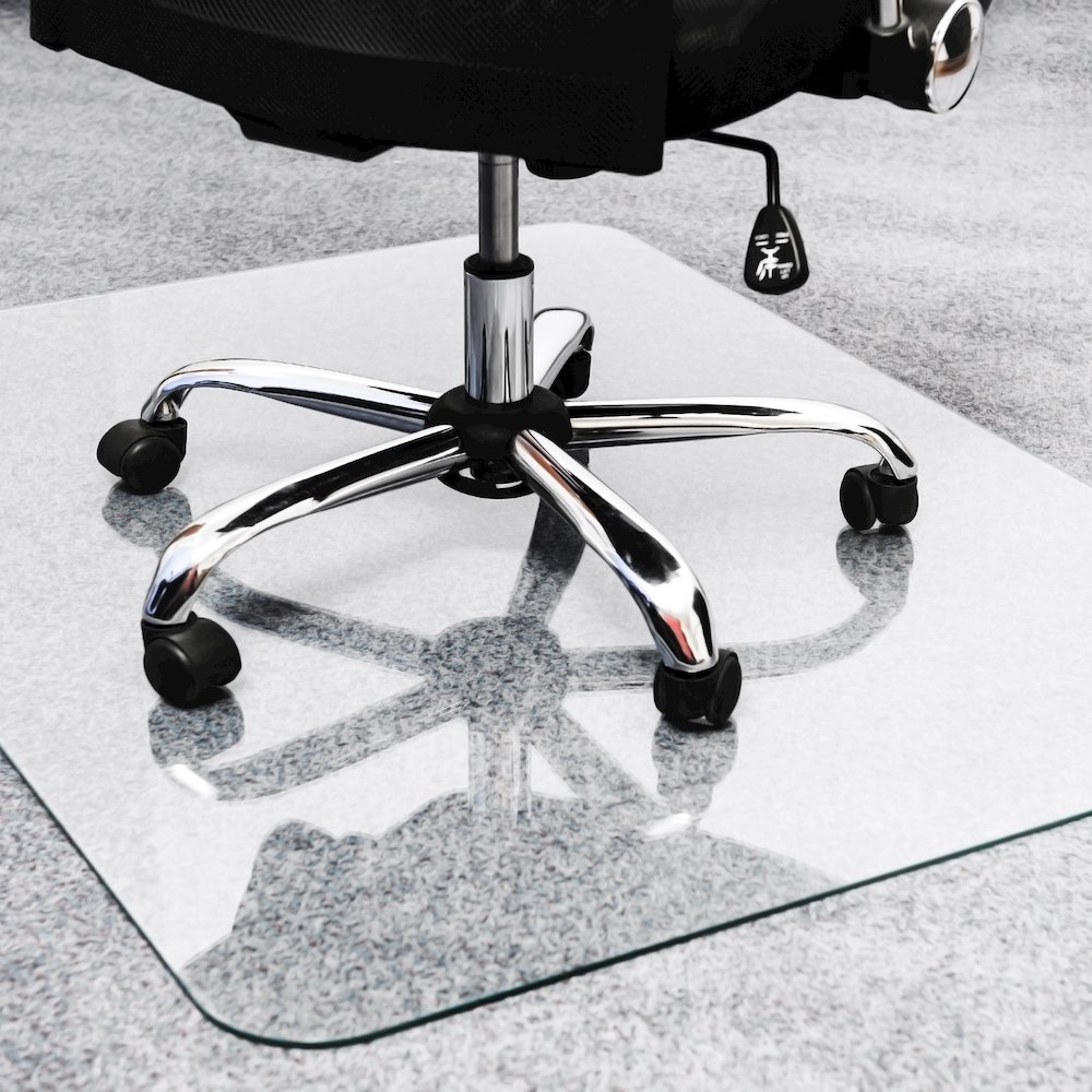 Glaciermat Heavy Duty Glass Chair Mat for Hard Floors & Carpets - 36" x 48". Picture 2