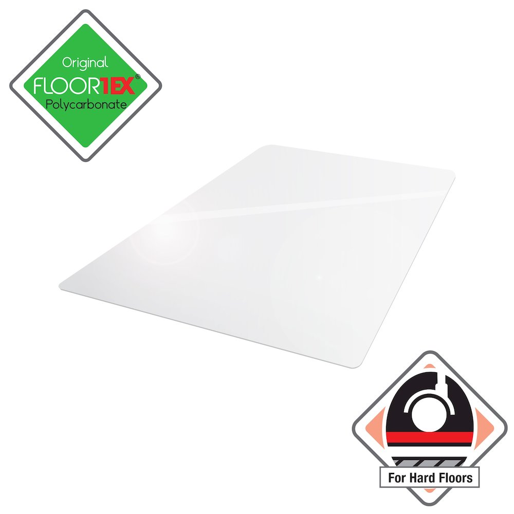 Valuemat Plus Polycarbonate Rectangular Chair Mat for Hard Floor - 48" x 51". Picture 3