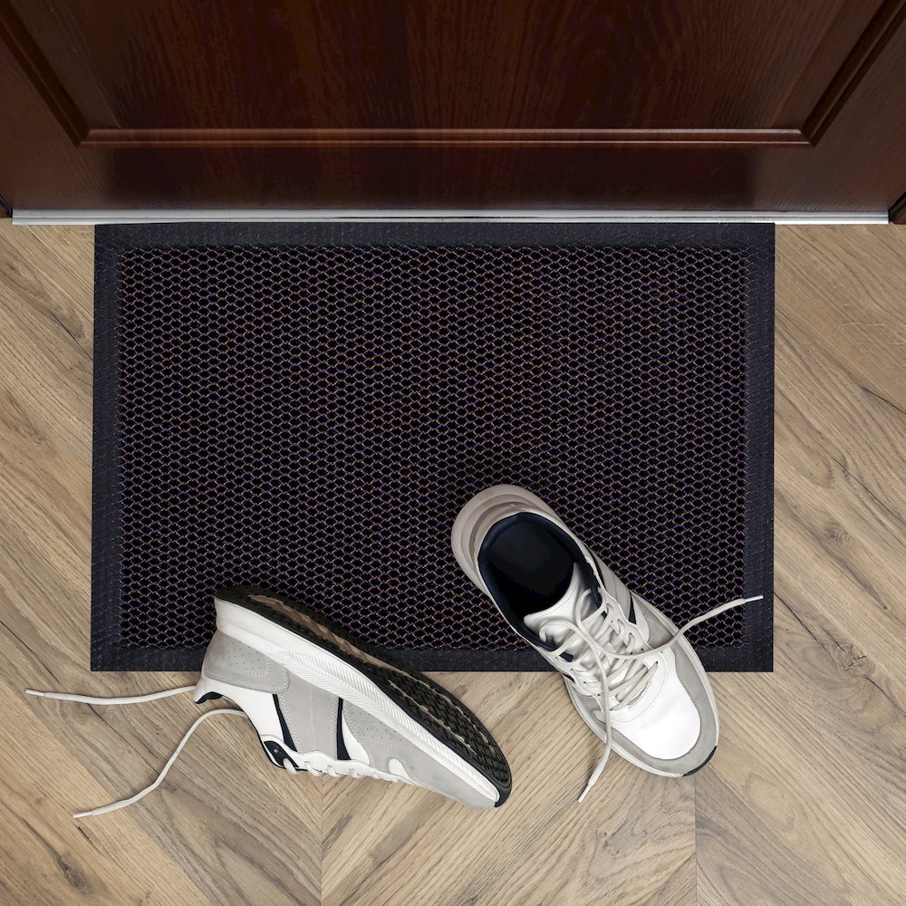 Doortex Meshmat Entrance Mat, Metallic Blue / Orange - 31" x 47". Picture 2