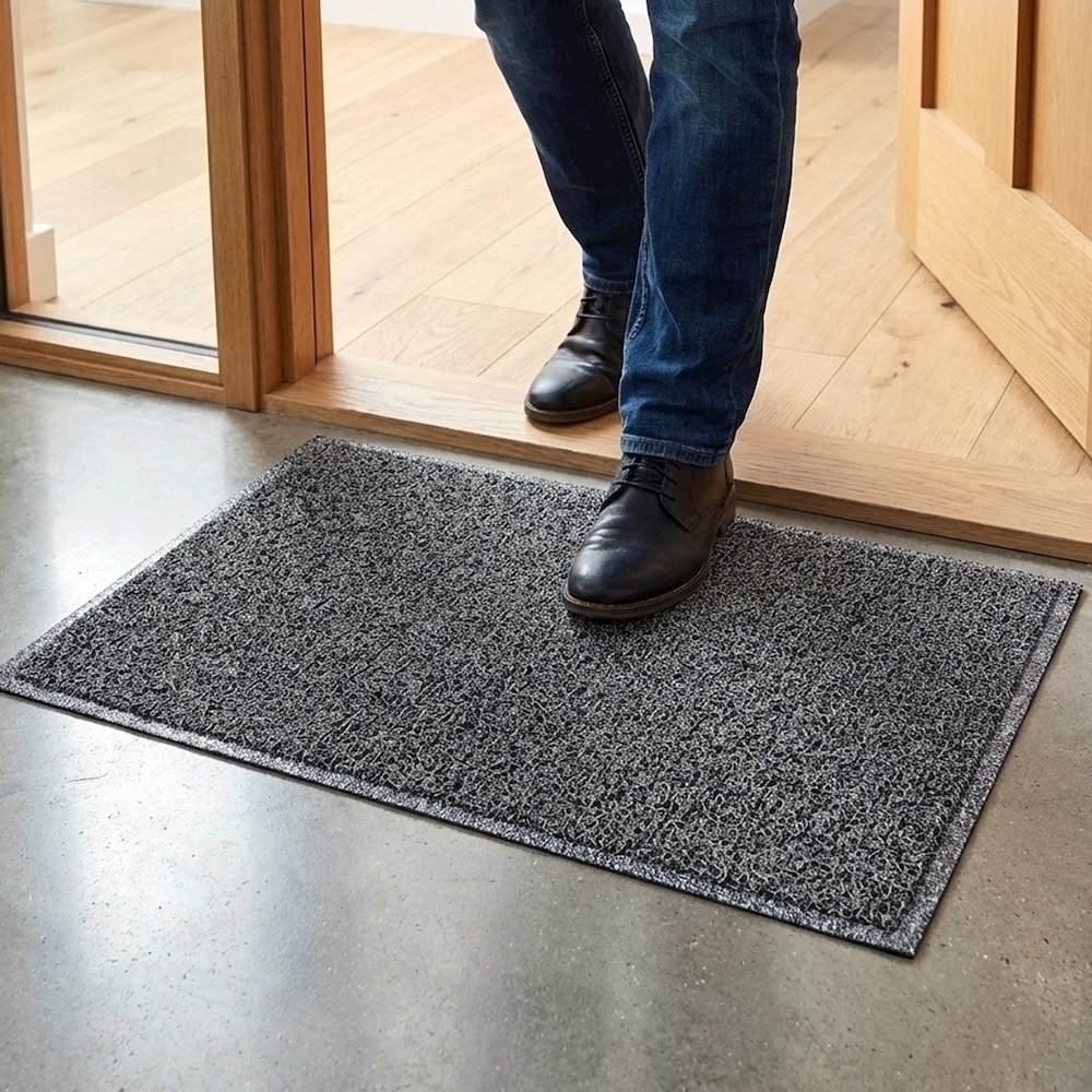 Doortex Twistermat Indoor Entrance Mat, Black / White - 20" x 32". Picture 3