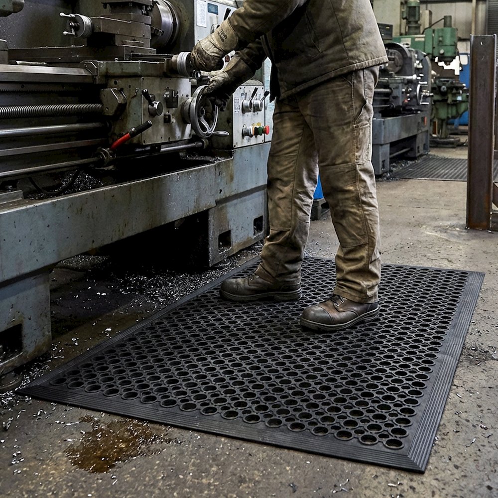 Doortex® Open-Top Black Anti-Fatigue Mat - 32" x 48". Picture 3