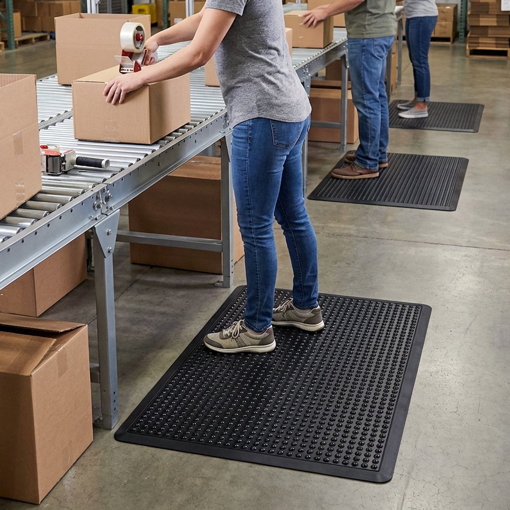 Doortex® Black Anti-Fatigue BubbleMat - 36" x 60". Picture 3