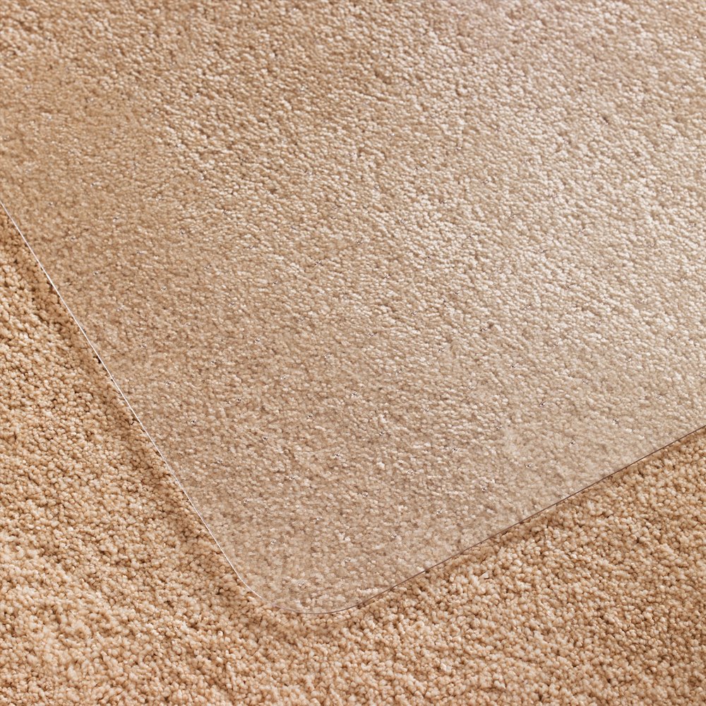 Cleartex Enhanced Polymer Lipped Chair Mat for Carpets up to 3/8" - 48" x 51". Picture 3
