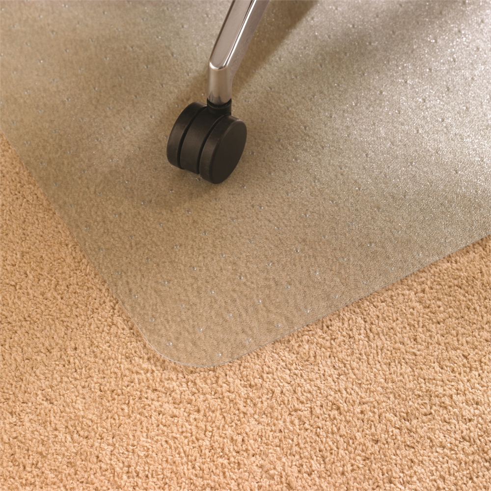 EcoTex Enhanced Polymer Rectangular Chairmat for Standard Pile Carpets 3/8" or less (48" X 60"). Picture 4