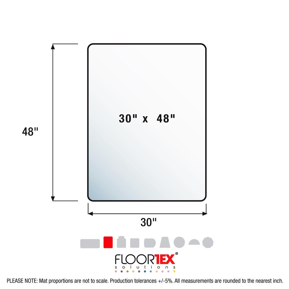 Vinyl Rectangular Chair Mat for Hard Floor - 30" x 48". Picture 11
