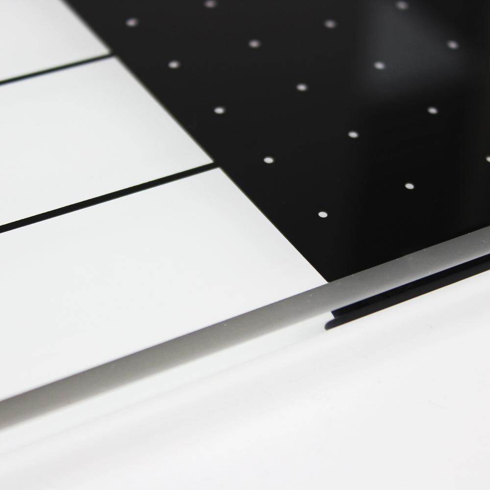Glacier White & Black Plan & Grid Glass Dry Erase Board - 17" x 23". Picture 6