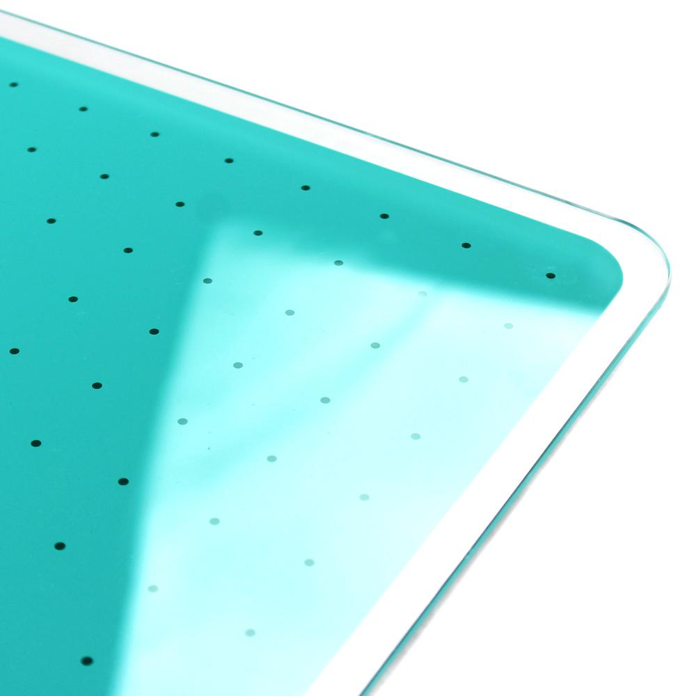 Glacier Teal Multi-Purpose Grid Glass Dry Erase Board 30" x 40". Picture 9