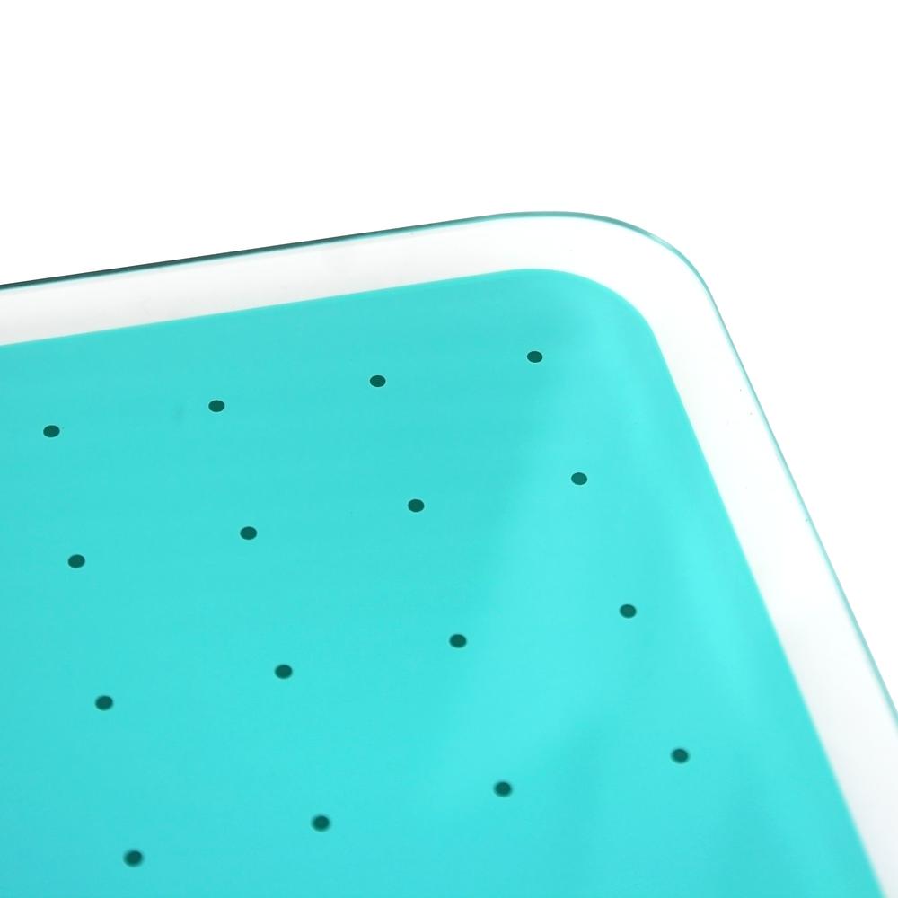 Glacier Teal Multi-Purpose Grid Glass Dry Erase Board 30" x 40". Picture 11