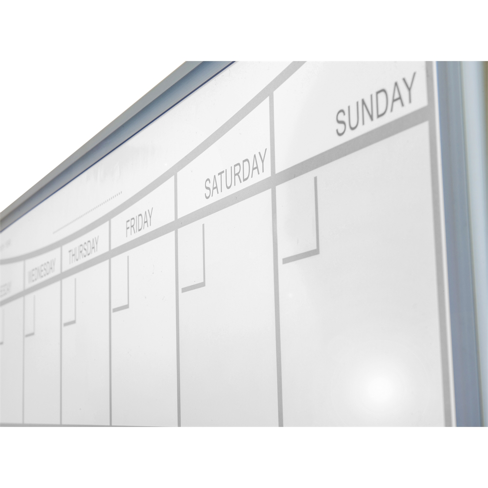 Steel Magnetic Monthly Planner Dry Erase Board with an Aluminium Frame 36" x 24". Picture 2