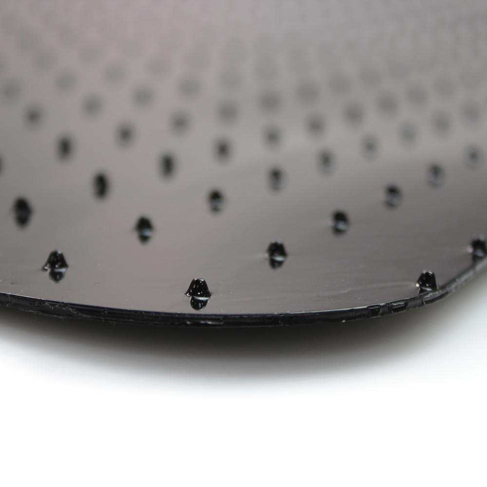 Black Vinyl Lipped Chair Mat for Carpets - 45" x 53". Picture 7