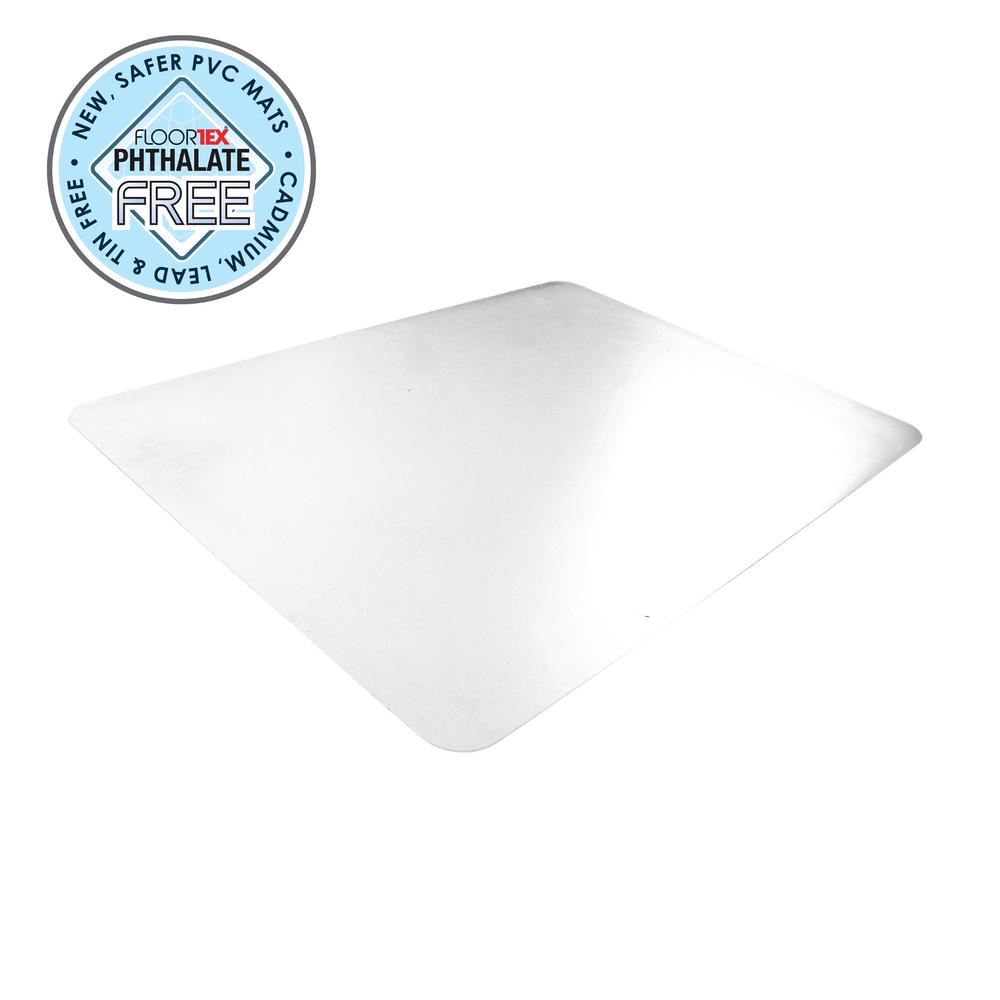 Desktex® Crystal Clear Vinyl Rectangular Desk Pad - 19" x 24". Picture 1