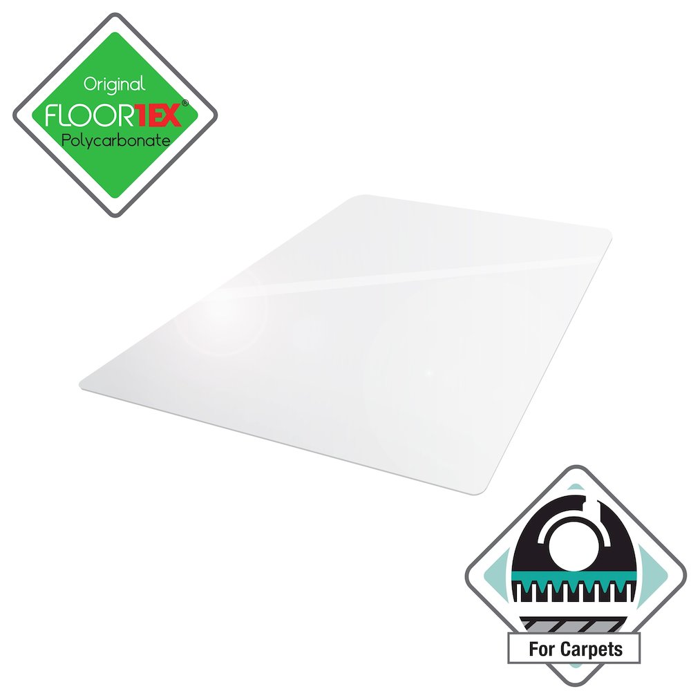 Polycarbonate Rectangular Chair Mat for Low Pile Carpets - 48" x 51". Picture 3