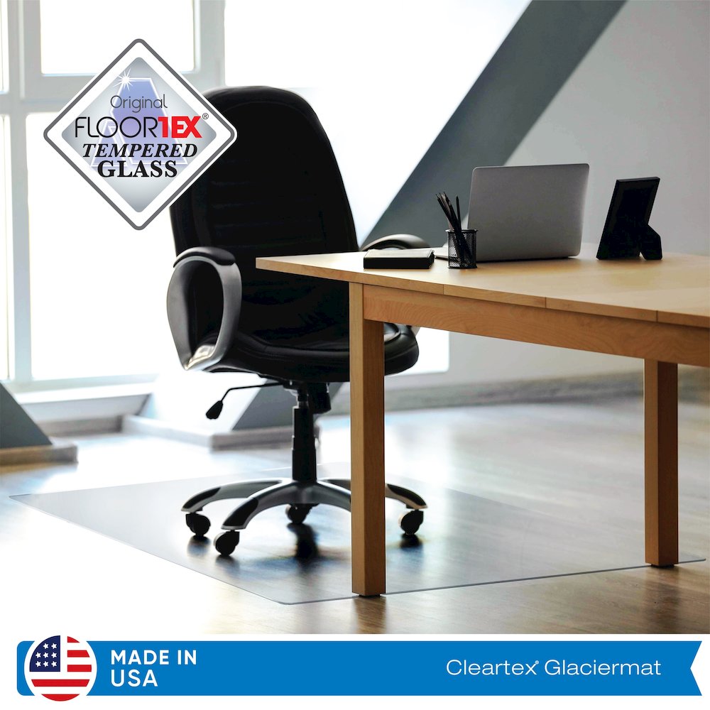 Glaciermat Heavy Duty Glass Chair Mat for Hard Floors & Carpets - 36" x 42". Picture 4