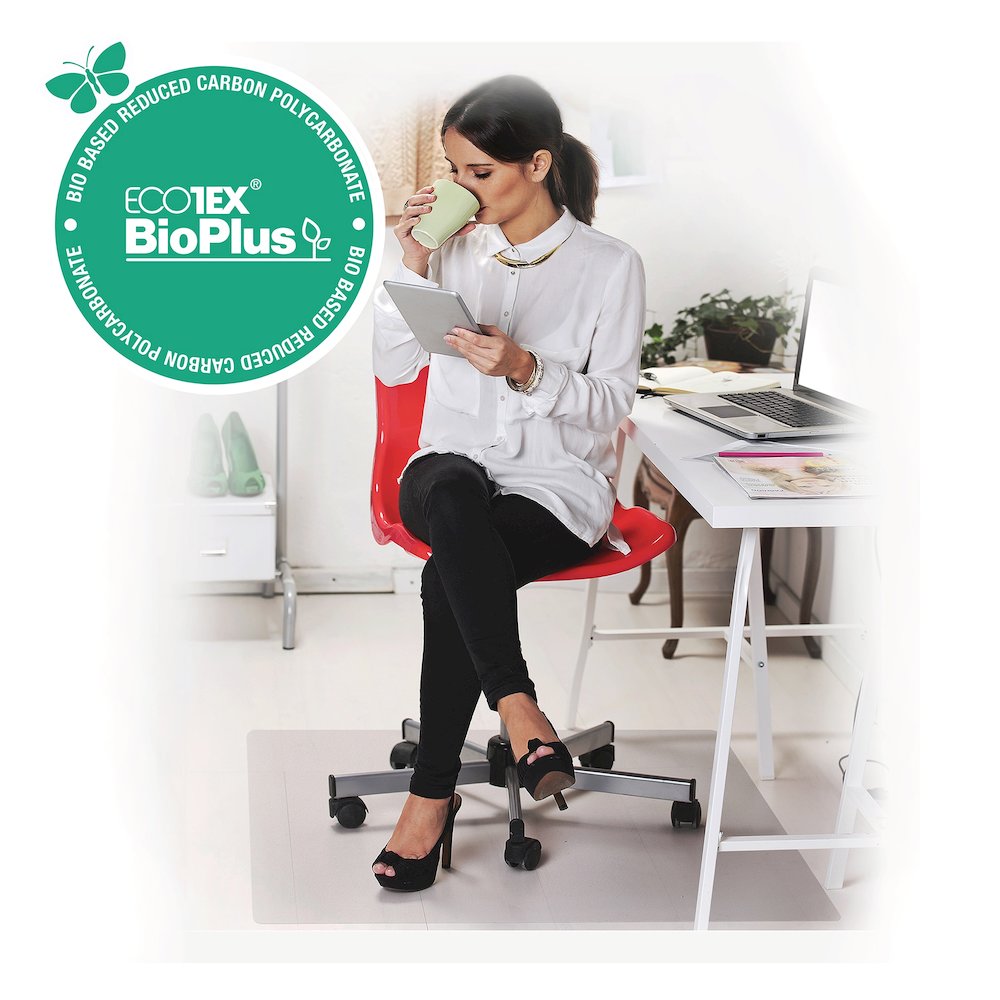 Ecotex BioPlus Polycarbonate Chair Mat for Hard Floors  - 35" x 47". Picture 7