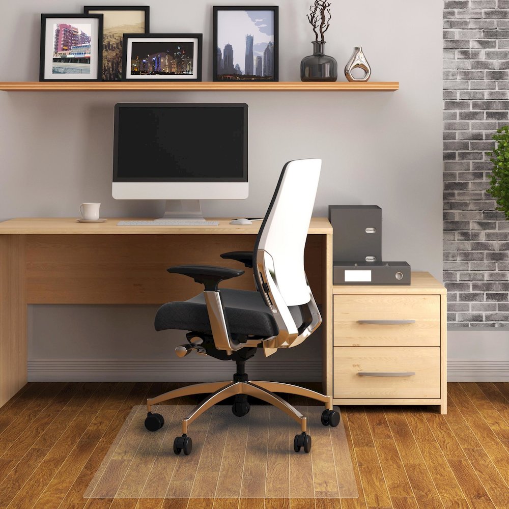 Vinyl Rectangular Chair Mat for Hard Floor - 30" x 48". Picture 3