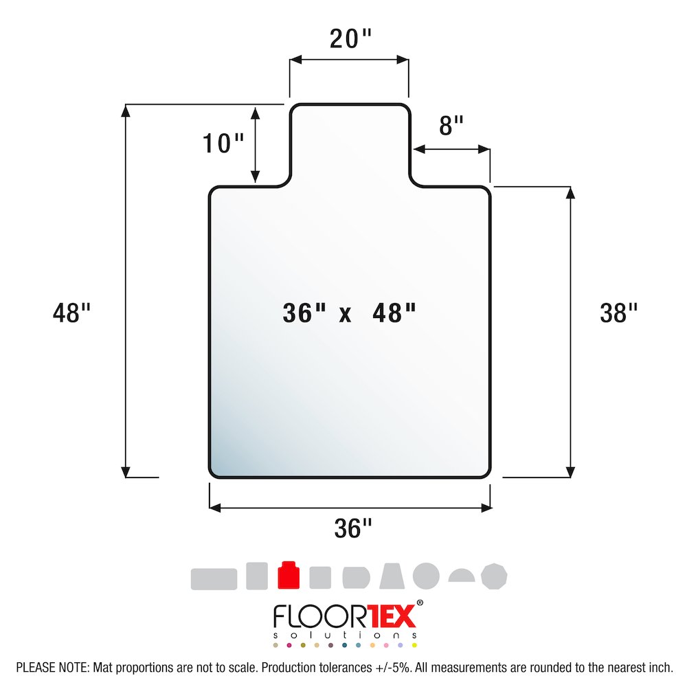 Advantagemat Plus APET Lipped Chair Mat for Hard Floors - 36" x 48". Picture 8