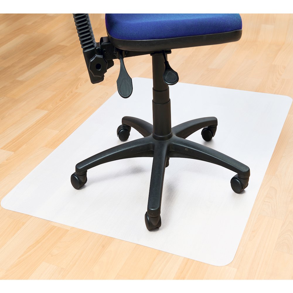 Cleartex Polypropylene Rectangular Anti Slip Chair Mat - Hard Floors - 29" x 46". Picture 4