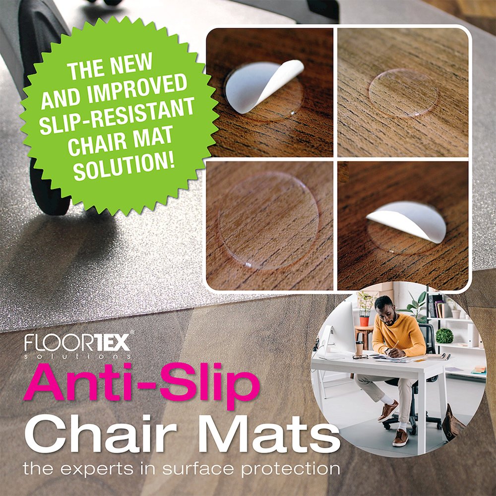 Anti-Slip Chair Mat for Hard Floors and Very Low Pile Carpets - 48" x 60". Picture 7