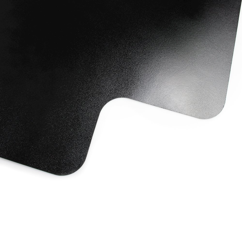 Black Vinyl Lipped Chair Mat for Hard Floor - 36" x 48". Picture 4