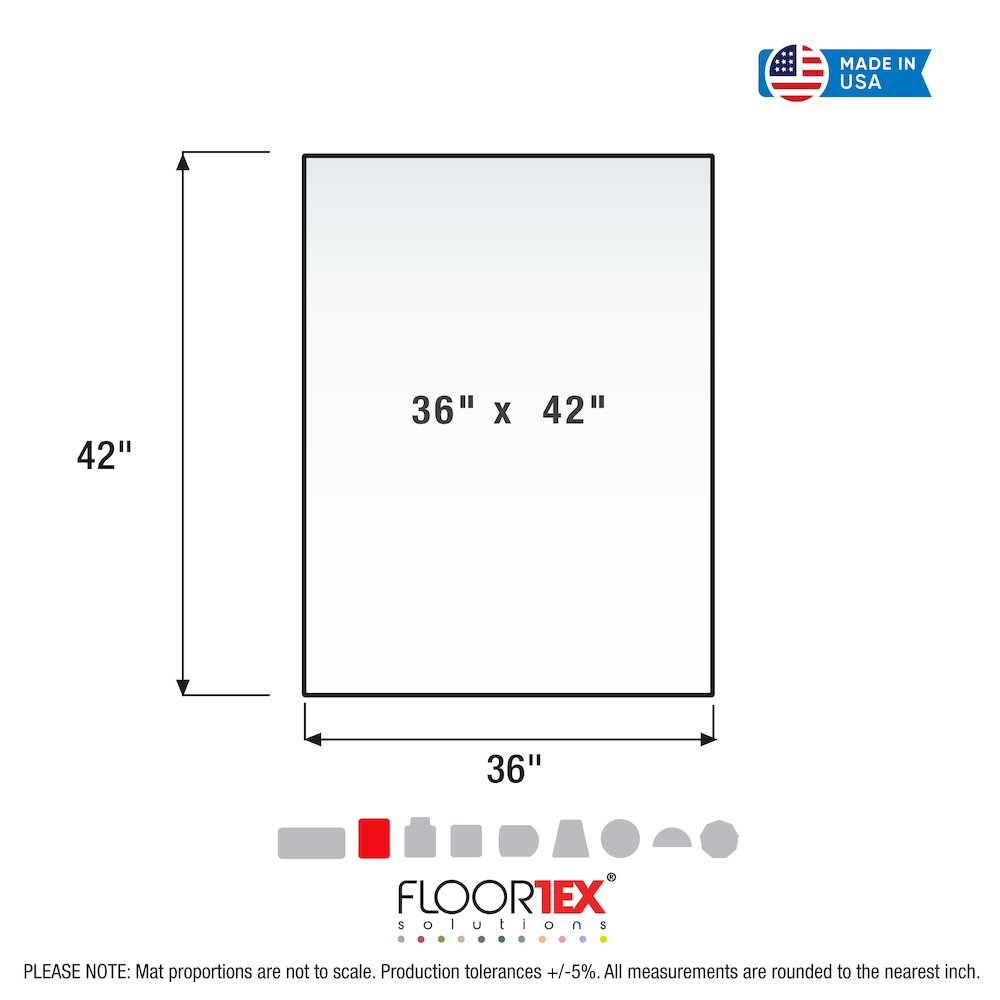 Glaciermat Heavy Duty Glass Chair Mat for Hard Floors & Carpets - 36" x 42". Picture 10