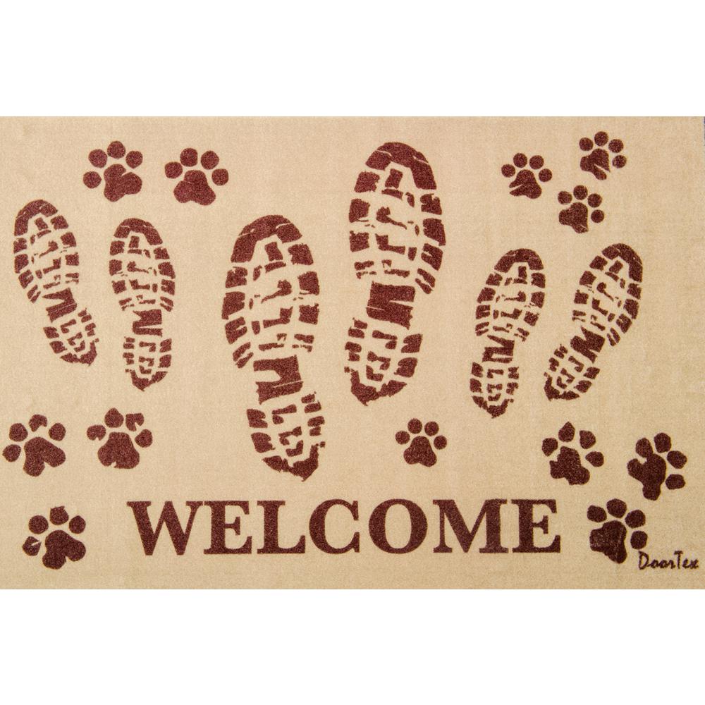 Welcome Boots Design Door Mat - 24" x 39". Picture 1