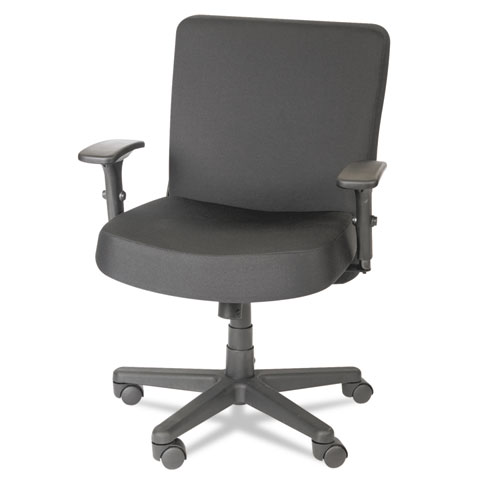 Alera XL Series Big/Tall Mid-Back Task Chair, Supports Up to 500 lb, 17.5" to 21" Seat Height, Black. Picture 1