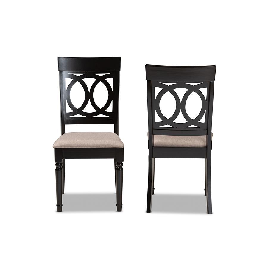 Espresso Brown Finished Wood 2-Piece Dining Chair Set Set. Picture 2