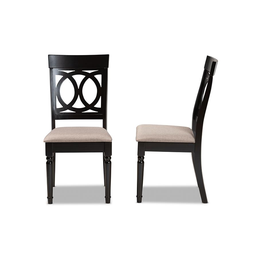 Espresso Brown Finished Wood 2-Piece Dining Chair Set Set. Picture 3