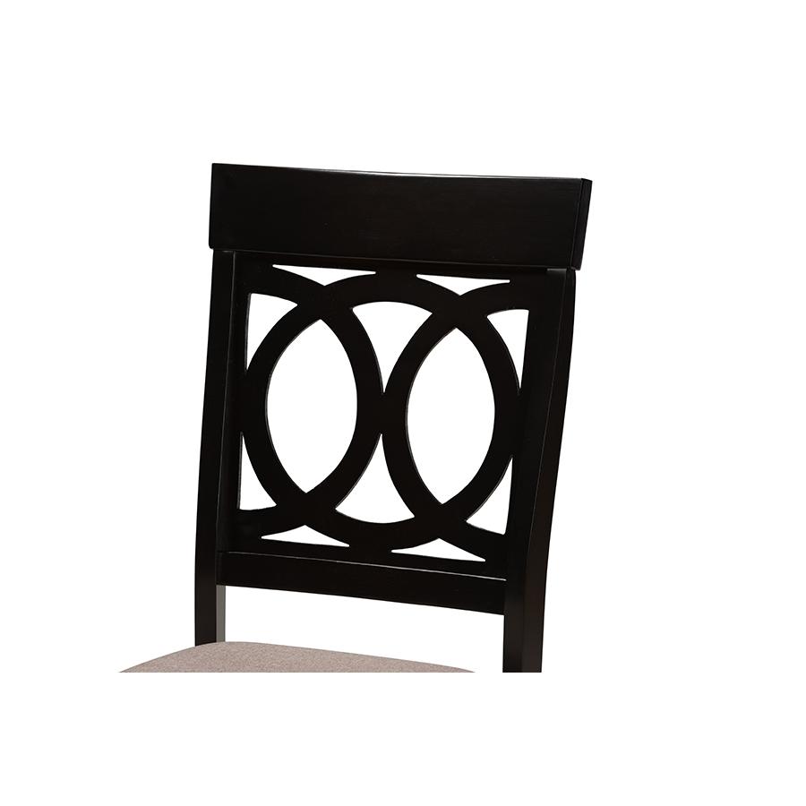 Espresso Brown Finished Wood 2-Piece Dining Chair Set Set. Picture 4