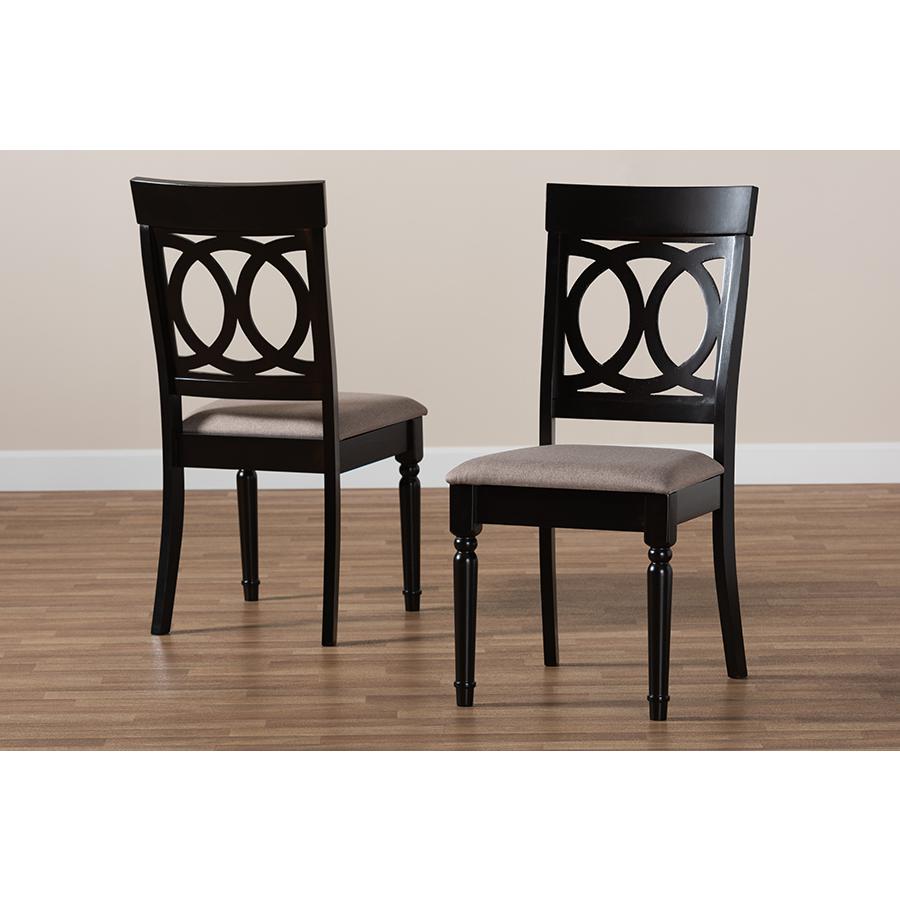 Espresso Brown Finished Wood 2-Piece Dining Chair Set Set. Picture 7
