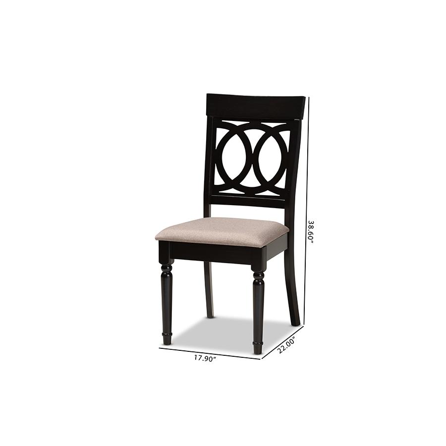 Espresso Brown Finished Wood 2-Piece Dining Chair Set Set. Picture 8