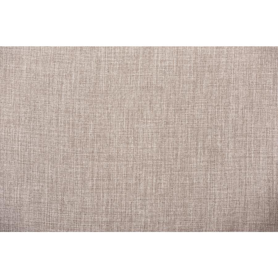 Sigrid Mid-Century Modern Light Grey Fabric Upholstered Antique Oak Finished Wood Armchair. Picture 5